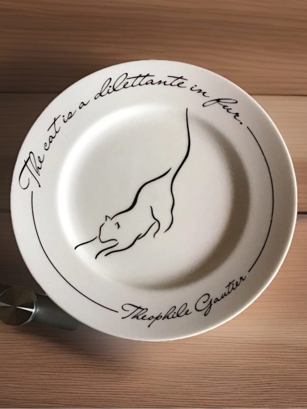 Cat Themed Quote 8” Plate by Liz Ross